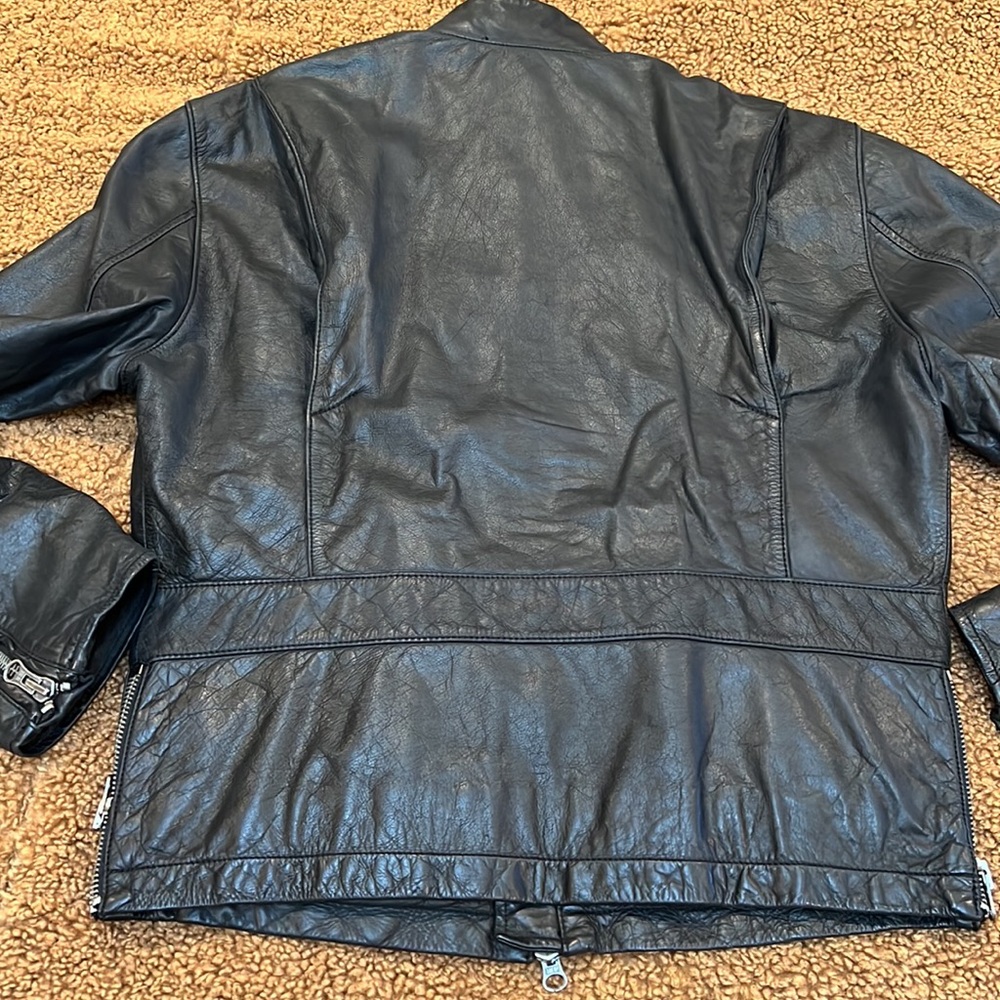 Earl Jean Leather Cafe Style Moto Jacket - Picture 8 of 14